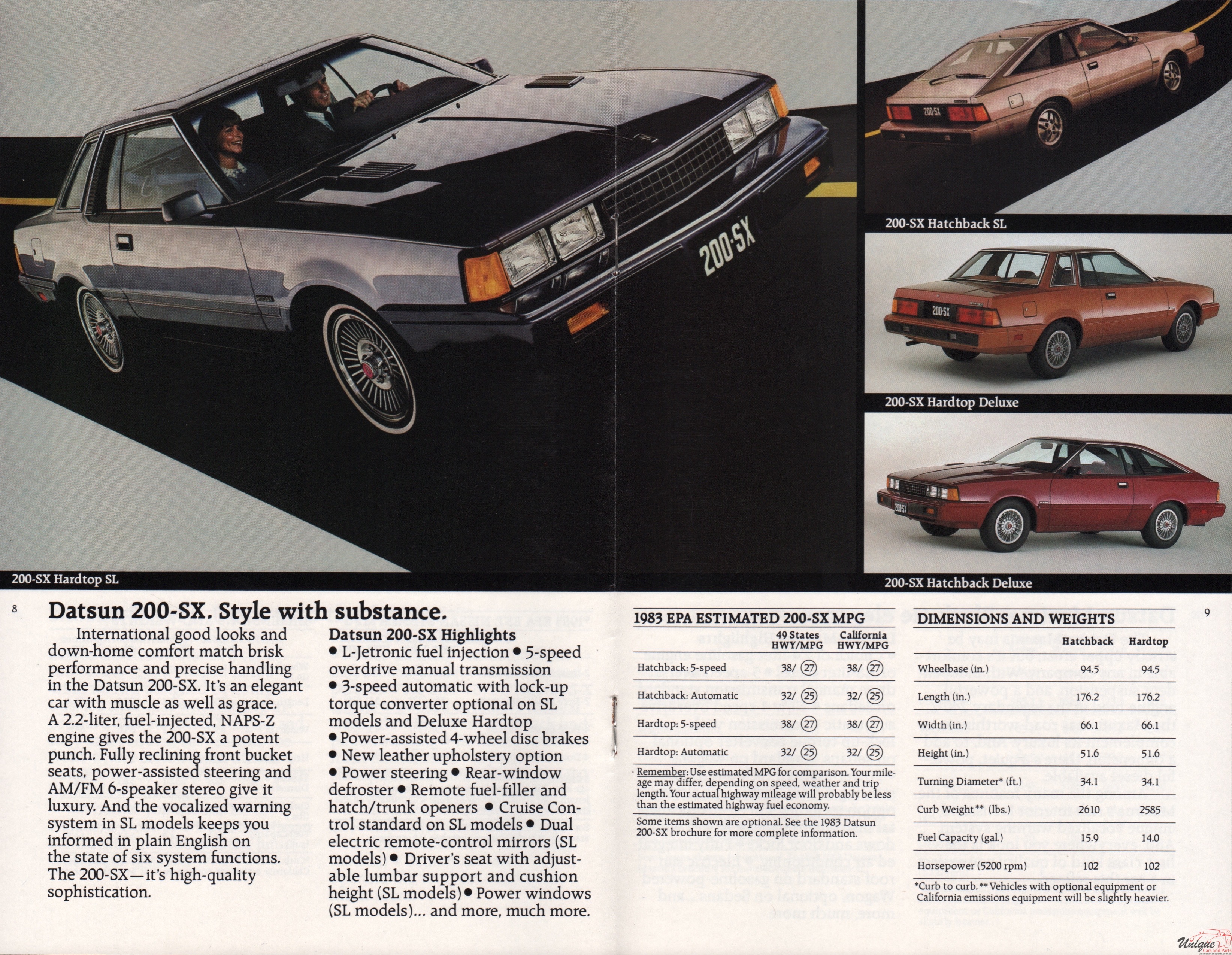 1983 Nissan Range Brochure Page 6